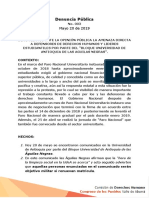 Denuncia Sobre Panfletos en La Universidad de Antioquia