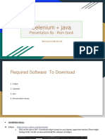 Selenium + Java: Presentation By: Ram Ganti