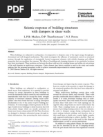 Seismic Response of Building Structures With Dampers in Shear Walls