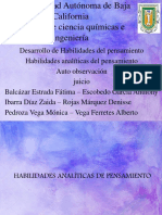 Habilidades analíticas del pensamiento: autobservación y juicio