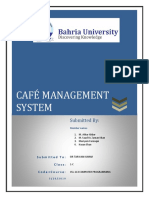 Report Cafe Management System