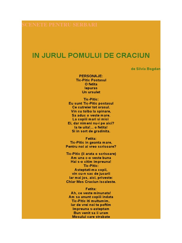 Scenete Pentru Serbari