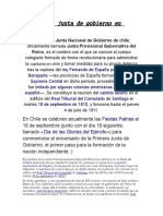 La Primera Junta de Gobierno en Chile