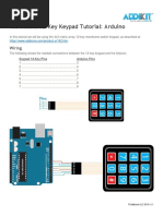 4x3 Matrix 12-Key Keypad Tutorial: Arduino: Wiring