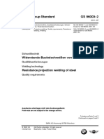 GS 96003-2 Resistance Projection Welding of Steel - Quality