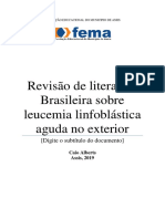 Revisão de literatura brasileira sobre leucemia linfoblástica aguda no exterior