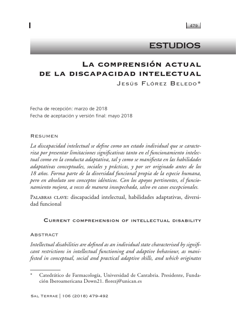 Comprensión de la discapacidad intelectual | PDF | Invalidez | Cerebro