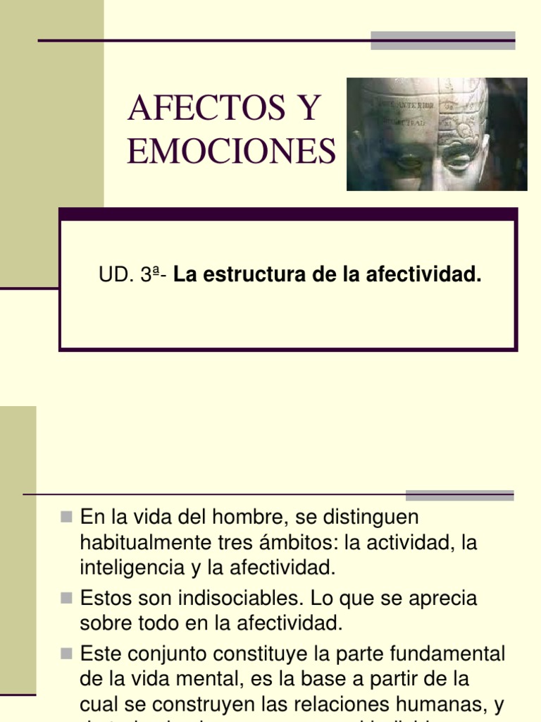 Estructura de la Afectividad y Emociones | PDF | Psique (psicología ...