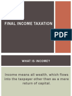 Final Income Taxation