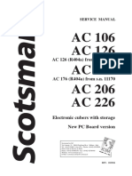 Service manual sections for AC ice machines