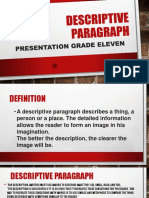 How to Write a Descriptive Paragraph