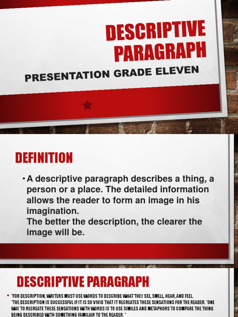 Understanding Descriptive Paragraphs | PDF | Metaphor | Word