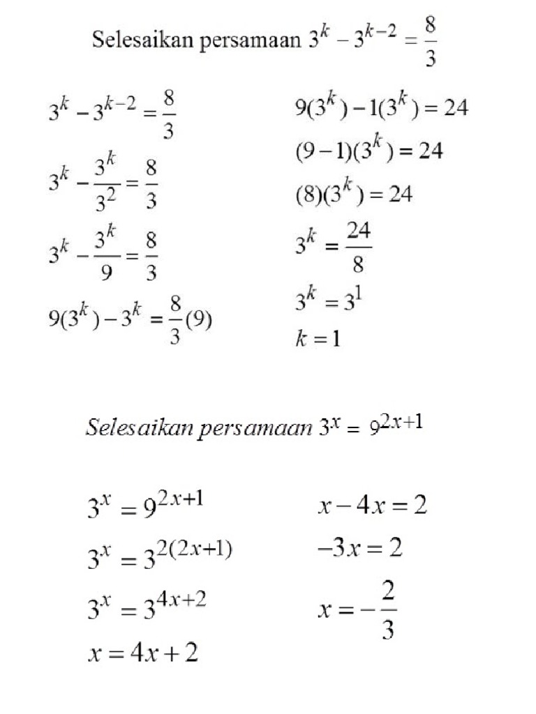 Kuiz Indeks dan Logaritma