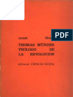 Bloch E Thomas Munzer Teologo de La Revolucion 1921 Ed Ciencia Nueva 1968