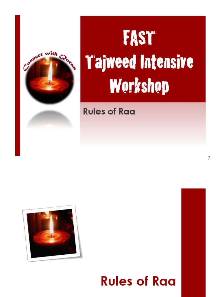 Fast ! Tajweed Intensive Workshop!: Rules of Raa | PDF | Languages ...