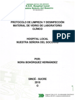 Protocolo de Limpieza y Desinfección Material de Vidrio de Laboratorio Clínico