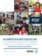 Alimentacion Escolar y Las Posibilidades de Compra Directa de La Agricultura Fam - 8 Paises PDF
