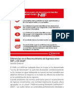 Diferencias en El Reconocimiento de Ingresos Entre NIIF y US GAAP