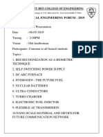 Mechanical Engineering Forum - 2019: University BDT College of Engineering