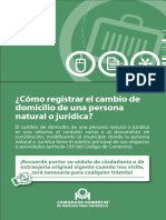 Guia 10 Como Registrar El Cambio de Domicilio de Una Persona Natural o Juridica