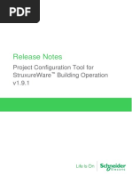 Project Configuration Tool - Release Notes - StruxureWare Building Operation v1.9.1