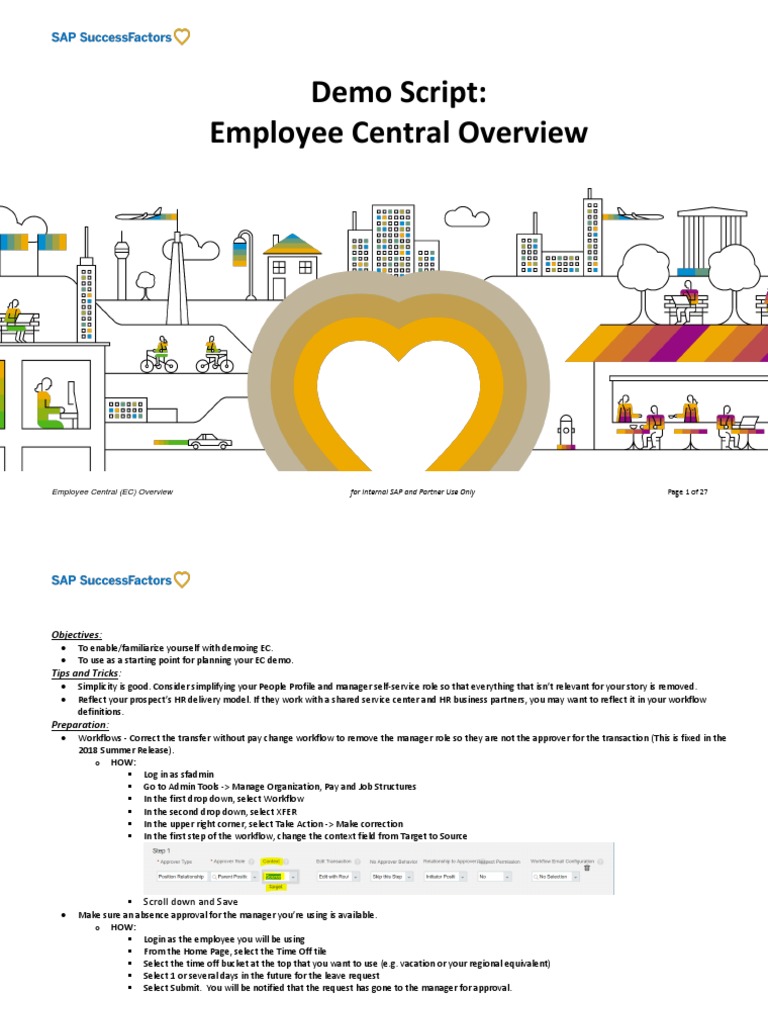 Employee Central Demo Script Overview | PDF | Analytics | Sap Se