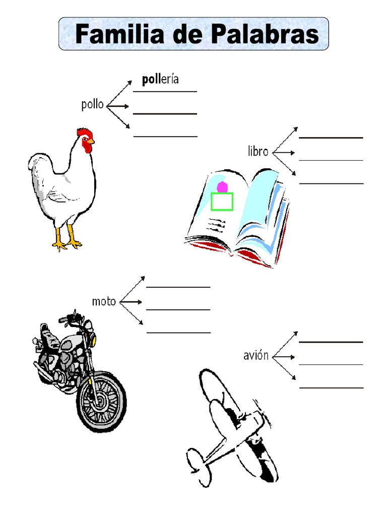 Ficha de Familia de Palabras para Segundo de Primaria | PDF