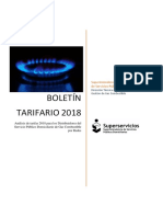 Boletin Tarifario Gas Colombia 2018