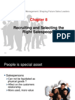 Chapter - 08 (Recruiting Selecting Salespeople