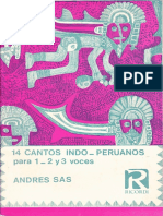 Andrés Sas - 14 Cantos Indoperuanos Para 1 , 2 o 3 Voces