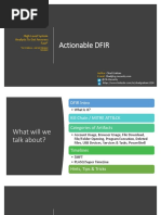 Actionable DFIR: High Level System Analysis To Get Answers Fast