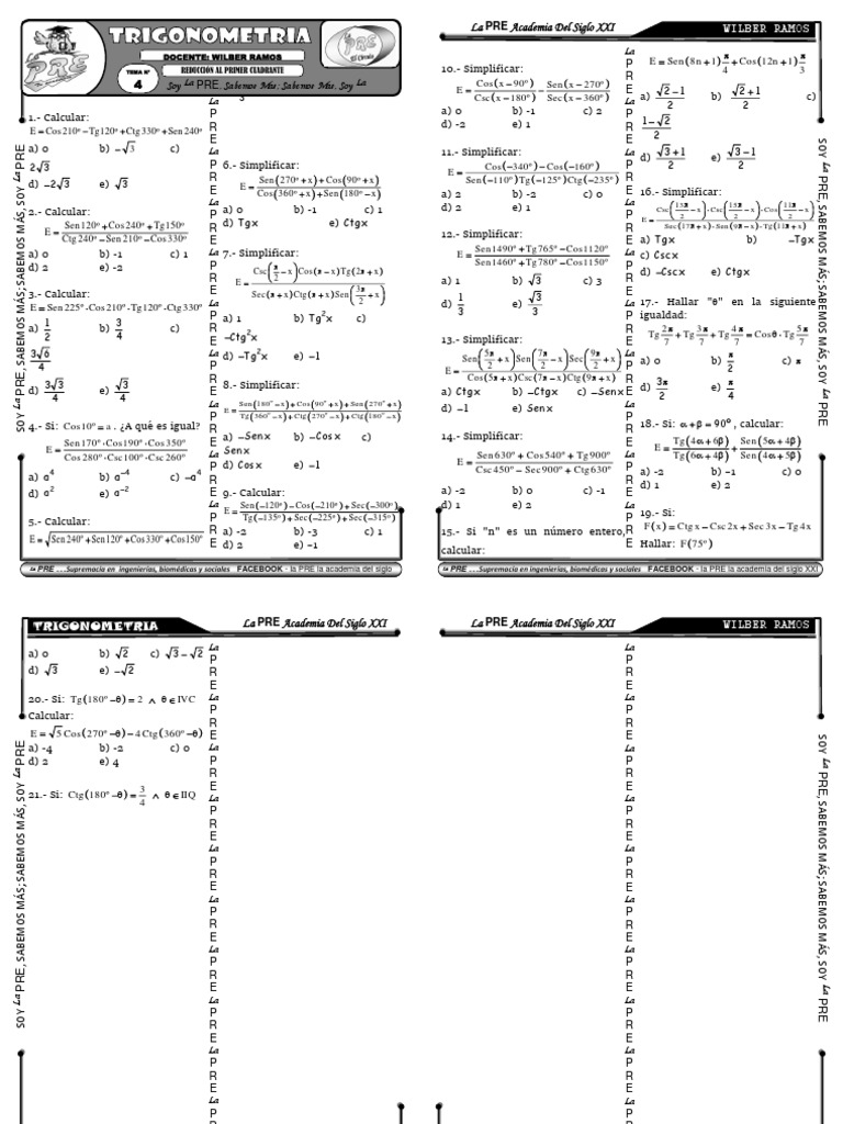 5 Reduccion Al Primer Cuadrante PDF Ajedrez Deportes