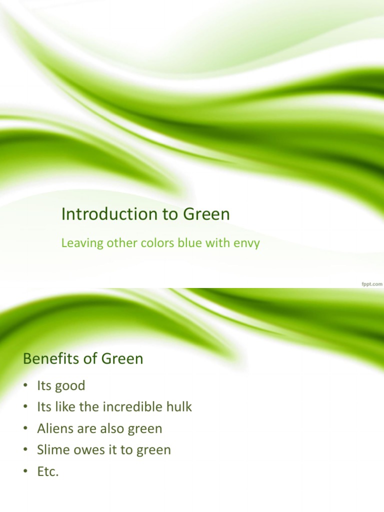 Exploring the Color Green and Its Benefits | PDF