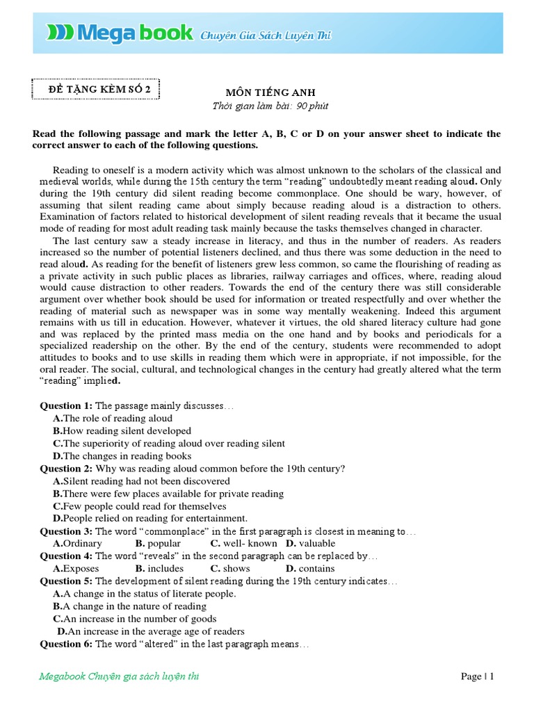 9 Äá» THI THá»¬ CÃ ÄÃP ÃN- TRáº®C NGHIá»M 80 CÃU.pdf | Andrew ... - 