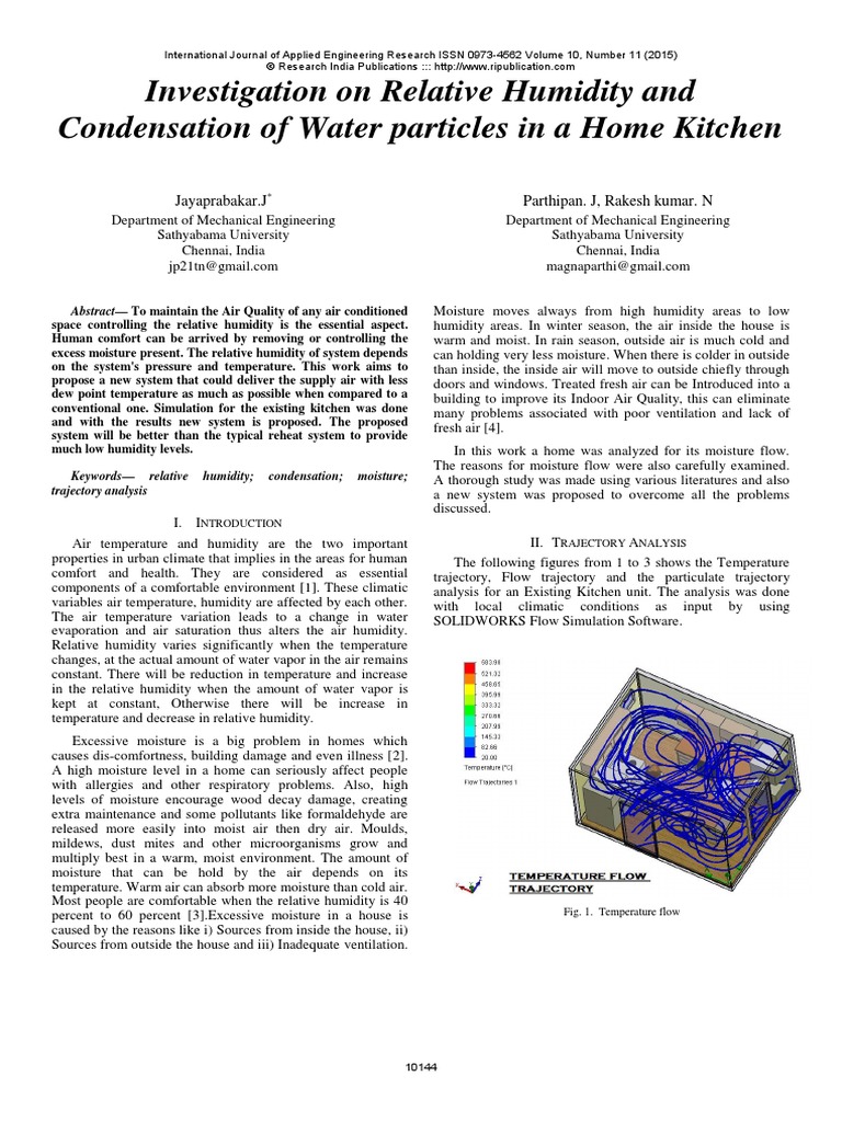 Investigation On Relative Humidity and Condensation of Water Particles ...