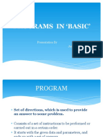 Programs in Basic'