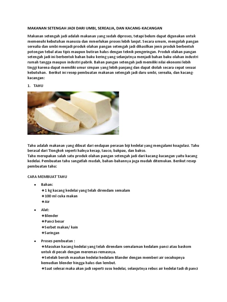 Makanan Setengah Jadi Dari Umbi Docx