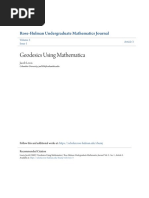 Geodesics Using Mathematica