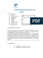 Analisis de La Realidad Nacional y Del Mundo