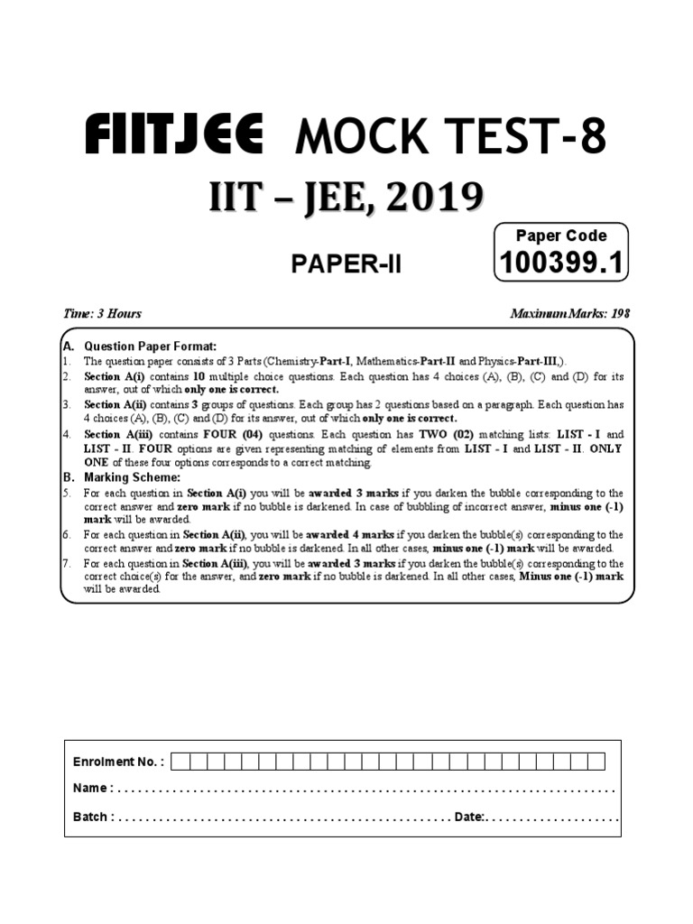 Mock Test 8 Paper 2 Question Pdf Pdf