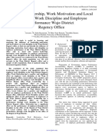 Effect of Leadership, Work Motivation and Local Culture on Work Discipline and Employee Performance Wajo District Regency Office