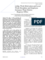 Effect of Leadership, Work Motivation and Local Culture On Work Discipline and Employee Performance Wajo District Regency Office