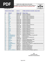 Routine For 6th Sem 2019 Wbut