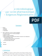 Controle Microbiologique Par Forme Pharmaceutique Exigences Reglementaires Version Finale