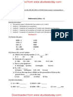 CBSE Class 5 Mathematics Sample Paper Set J