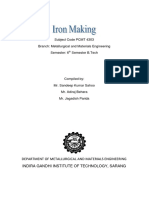Lecture Notes Iron Making (PCMT4303) - 6th Sem BTech (Metallurgy)