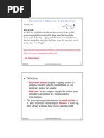 Brownian Motion & Diffusion: - Definition