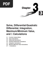 Solve, Differential/Quadratic Differential, Integration, Maximum/Minimum Value, and Calculations