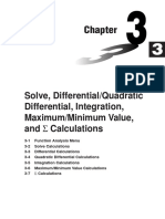 Solve, Differential/Quadratic Differential, Integration, Maximum/Minimum Value, and Calculations