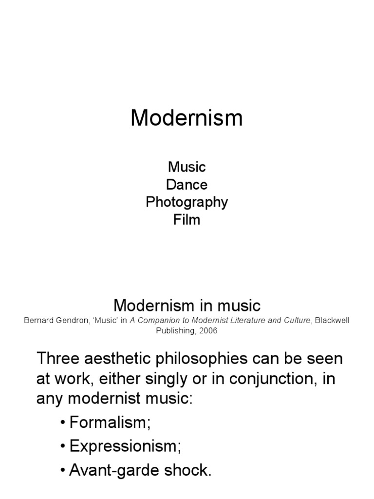 Modernism in Music | PDF | Modernism | Dances